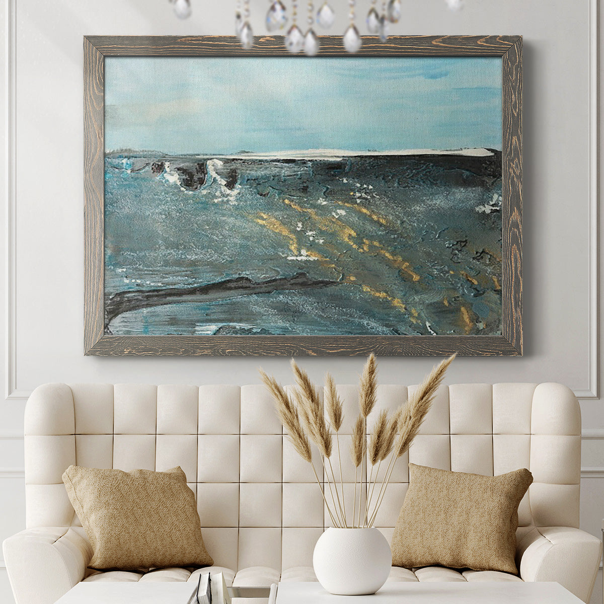 Flow of Love in Ocean II-Premium Framed Canvas - Ready to Hang