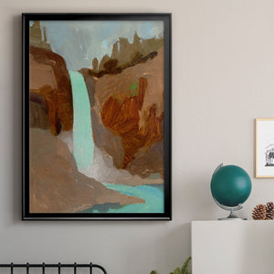 Turquoise Falls I Premium Framed Print - Ready to Hang