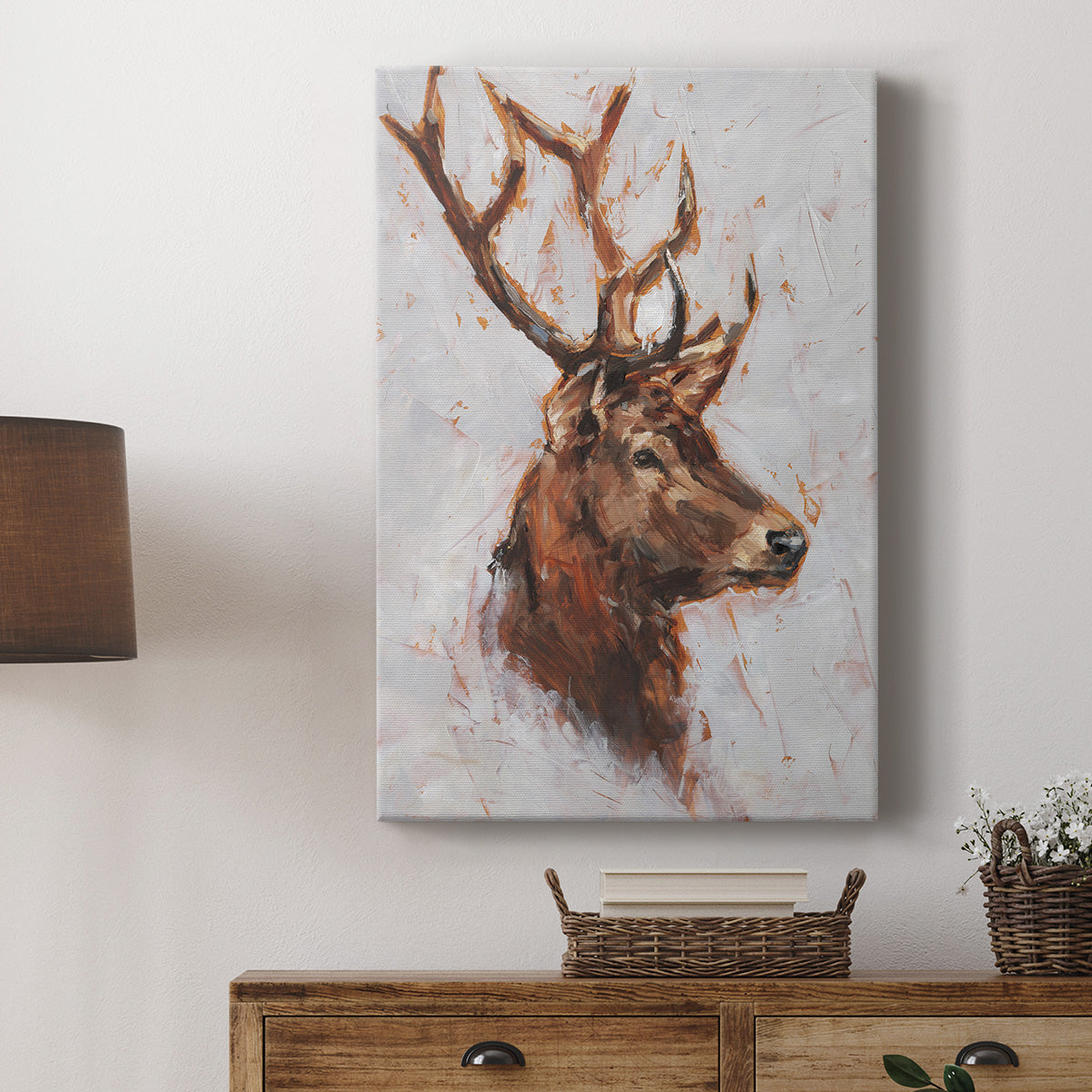 Stag Study II Premium Gallery Wrapped Canvas - Ready to Hang