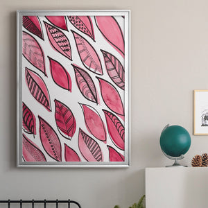 Patterned Leaf Shapes III Premium Framed Print - Ready to Hang