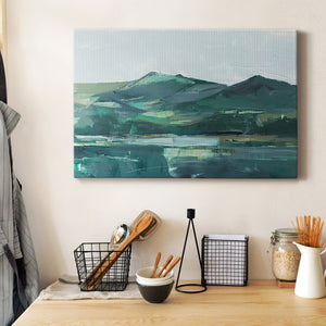 Green Grey Mountains II Premium Gallery Wrapped Canvas - Ready to Hang