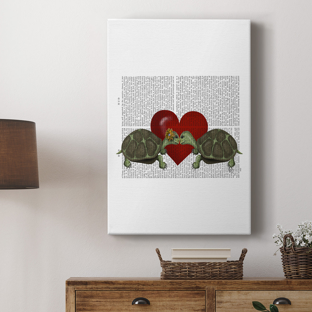 Turtle Kiss Premium Gallery Wrapped Canvas - Ready to Hang