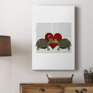 Turtle Kiss Premium Gallery Wrapped Canvas - Ready to Hang