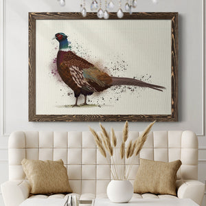 Pheasant Splash 1-Premium Framed Canvas - Ready to Hang