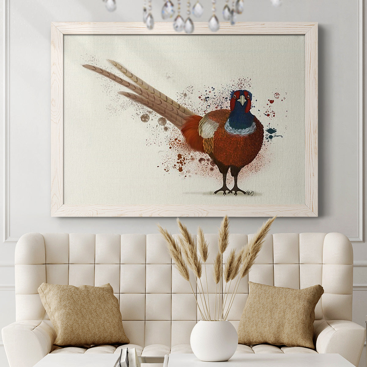 Pheasant Splash 7-Premium Framed Canvas - Ready to Hang