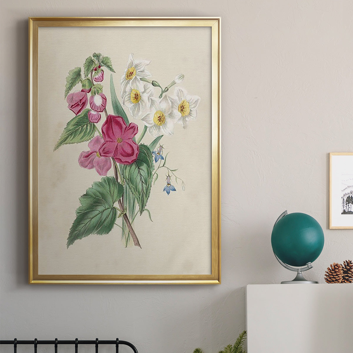 Antique Garden Bouquet IV Premium Framed Print - Ready to Hang