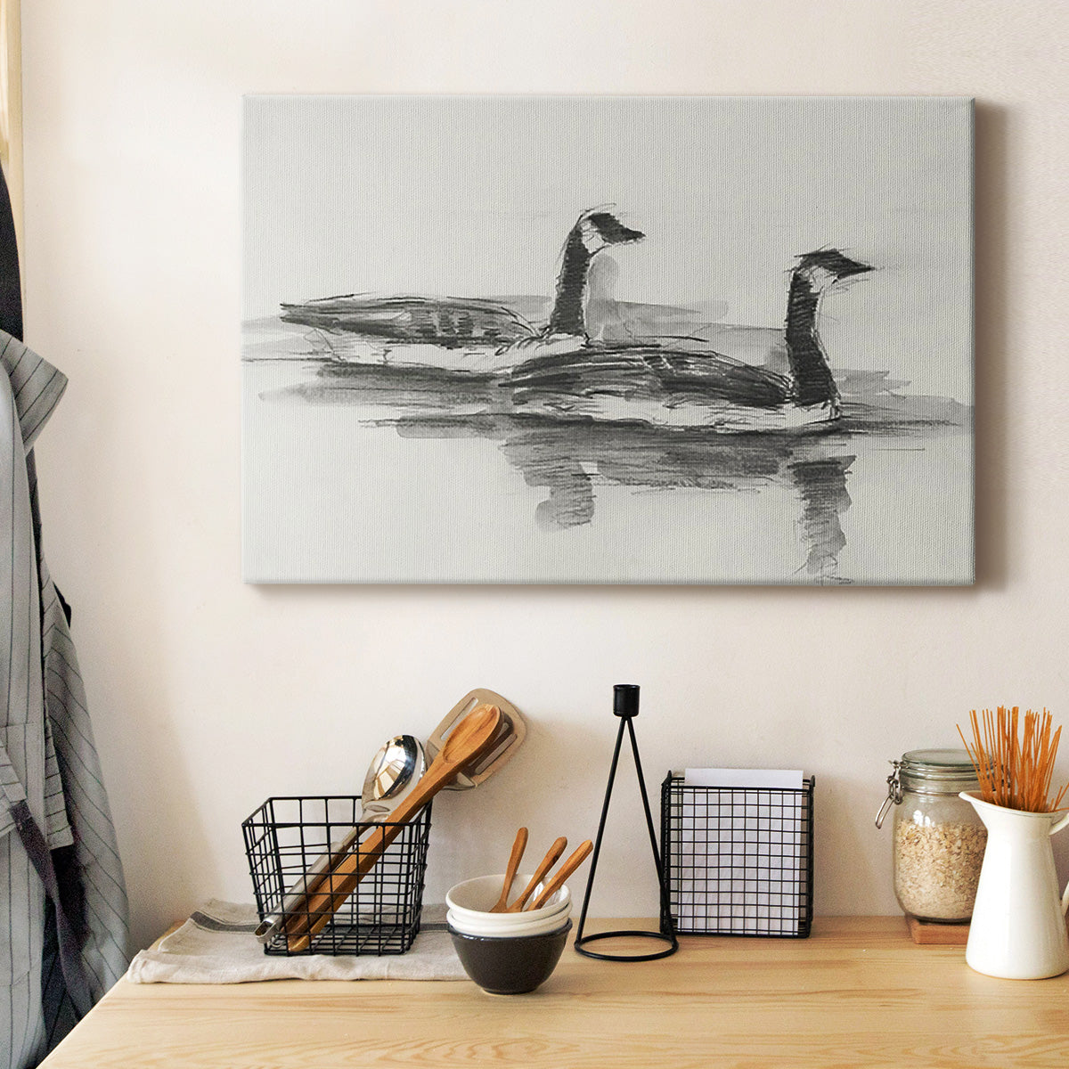 Geese Study I Premium Gallery Wrapped Canvas - Ready to Hang