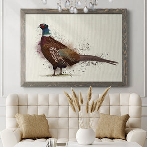 Pheasant Splash 1-Premium Framed Canvas - Ready to Hang