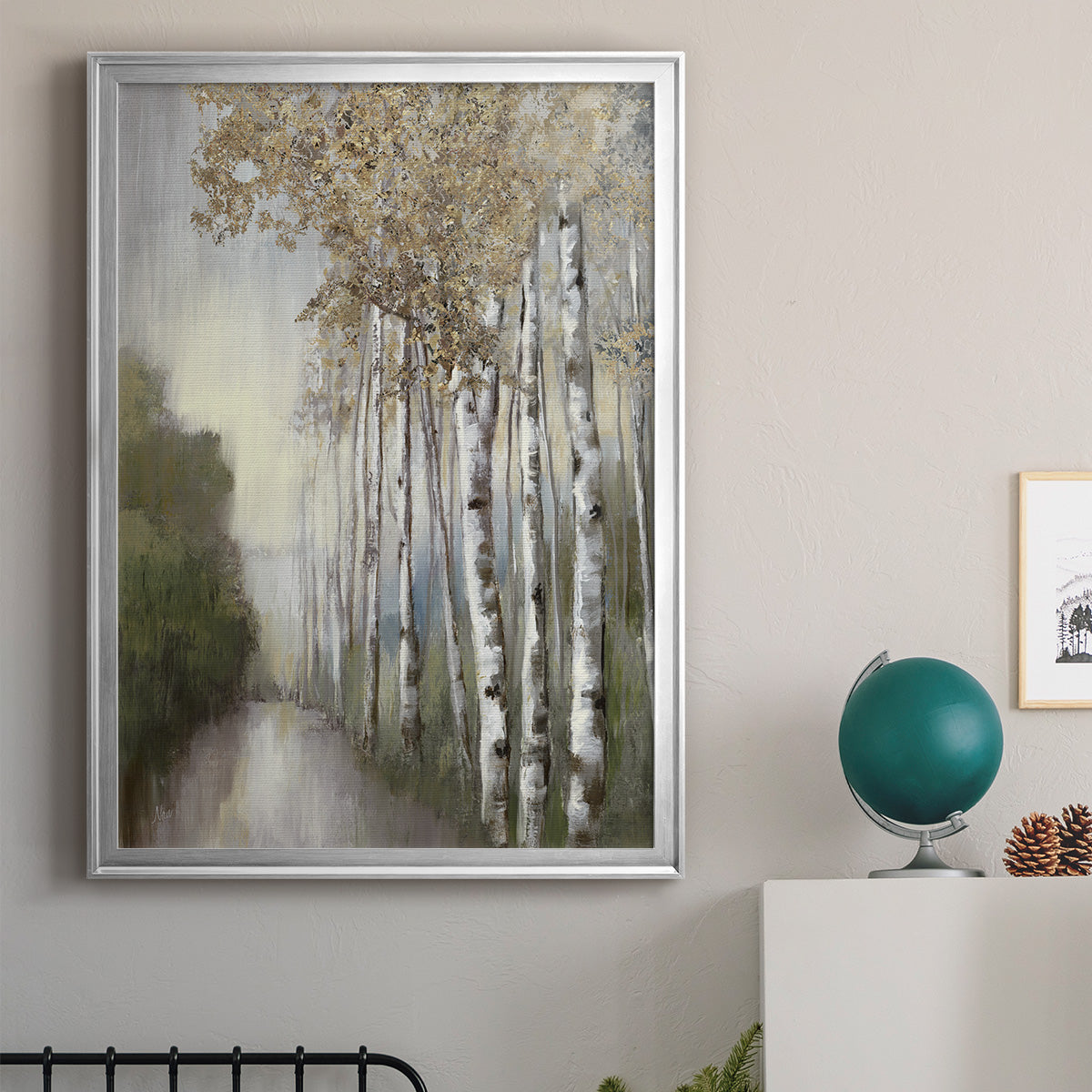 Woodland Walk Neutral Premium Framed Print - Ready to Hang