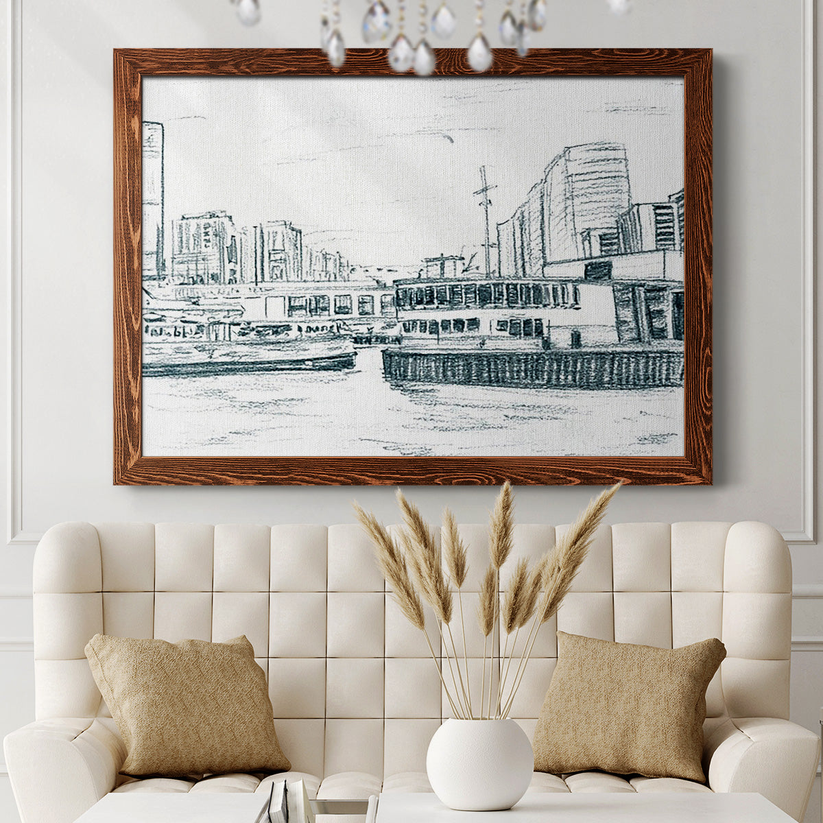 Ferryboats III-Premium Framed Canvas - Ready to Hang