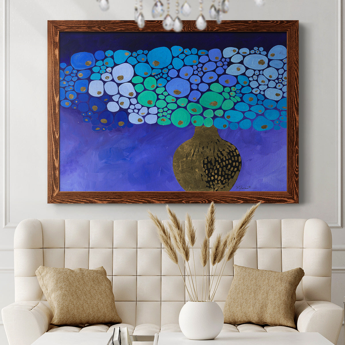 Blue Poppies II-Premium Framed Canvas - Ready to Hang