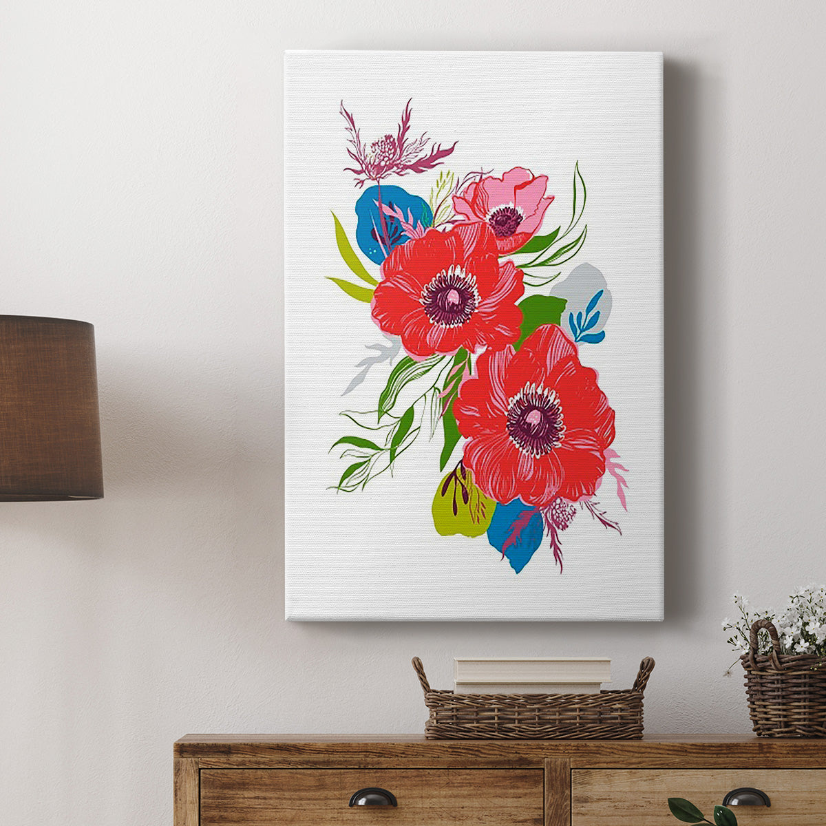 Brilliant Poppies II Premium Gallery Wrapped Canvas - Ready to Hang