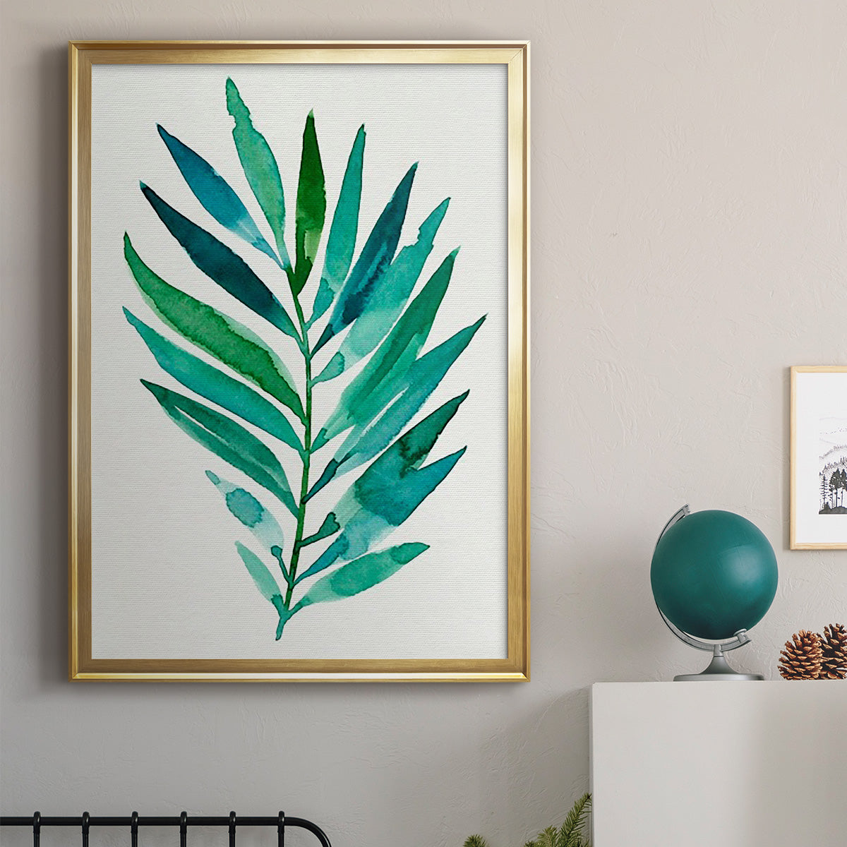 Palm Frond Flow I Premium Framed Print - Ready to Hang