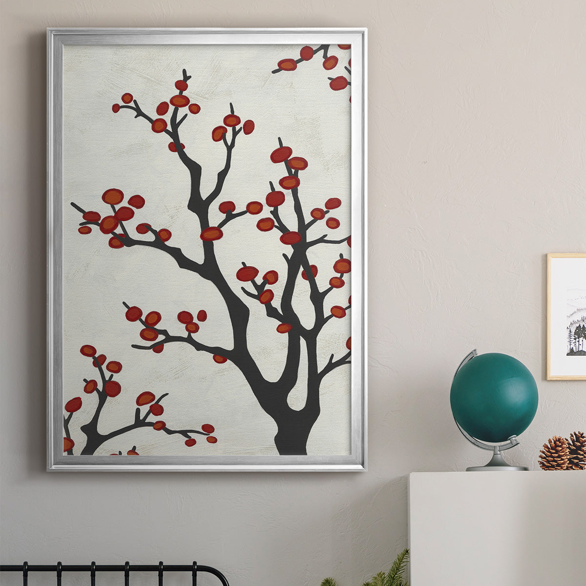 Red Berry Branch II Premium Framed Print - Ready to Hang