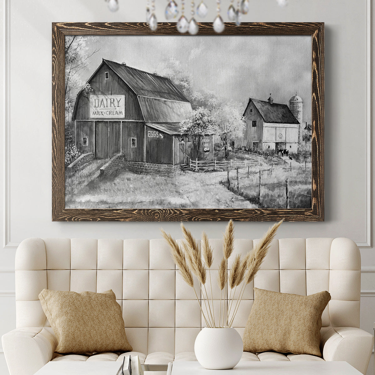 Day at the Farm-Premium Framed Canvas - Ready to Hang