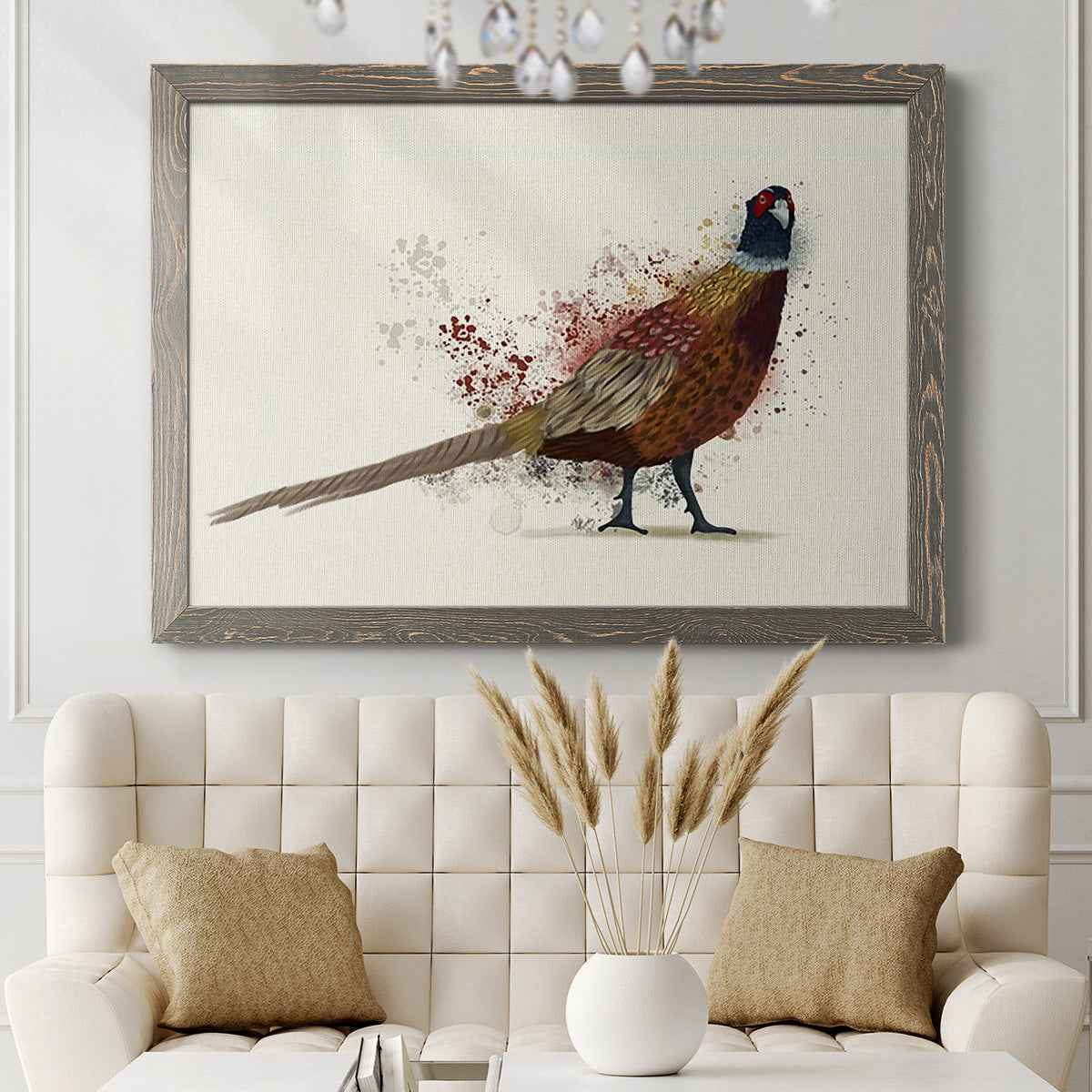 Pheasant Splash 2-Premium Framed Canvas - Ready to Hang