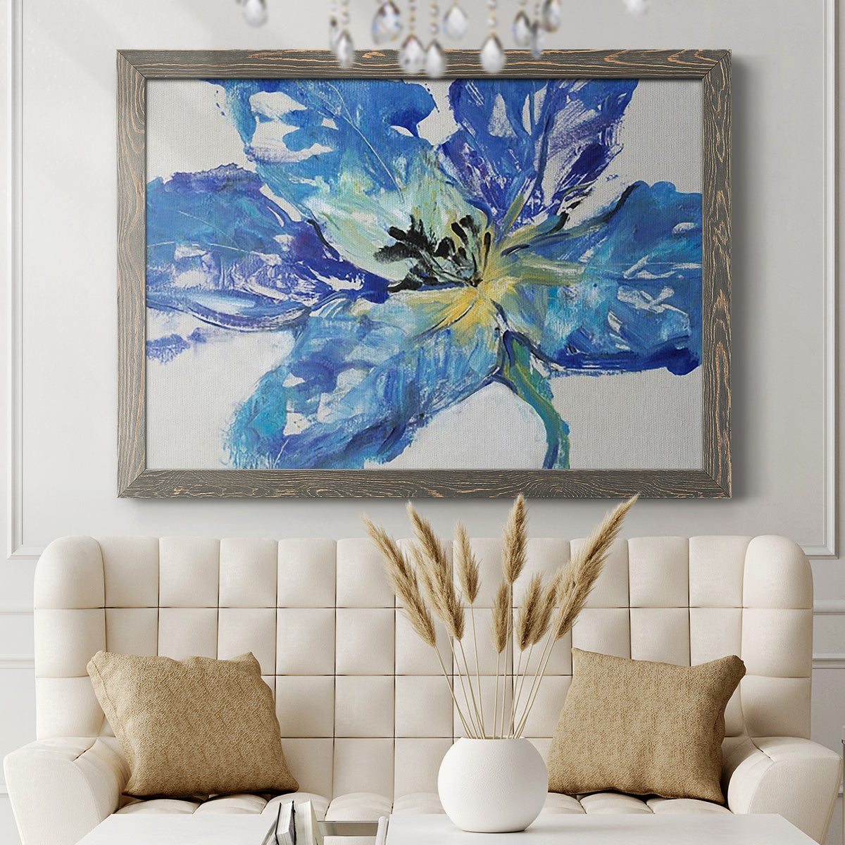 Fleur Bleue II-Premium Framed Canvas - Ready to Hang