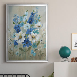 Blue Garden II Premium Framed Print - Ready to Hang