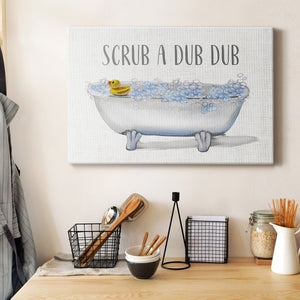 Scrub A Dub Premium Gallery Wrapped Canvas - Ready to Hang