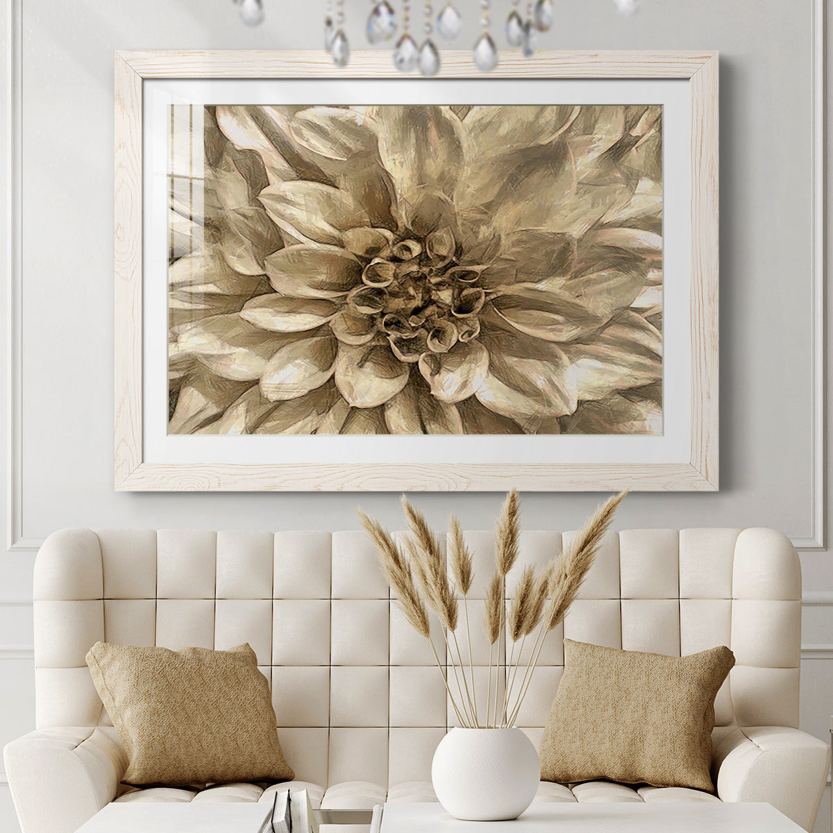 Neutral Wall Flower I-Premium Framed Print - Ready to Hang
