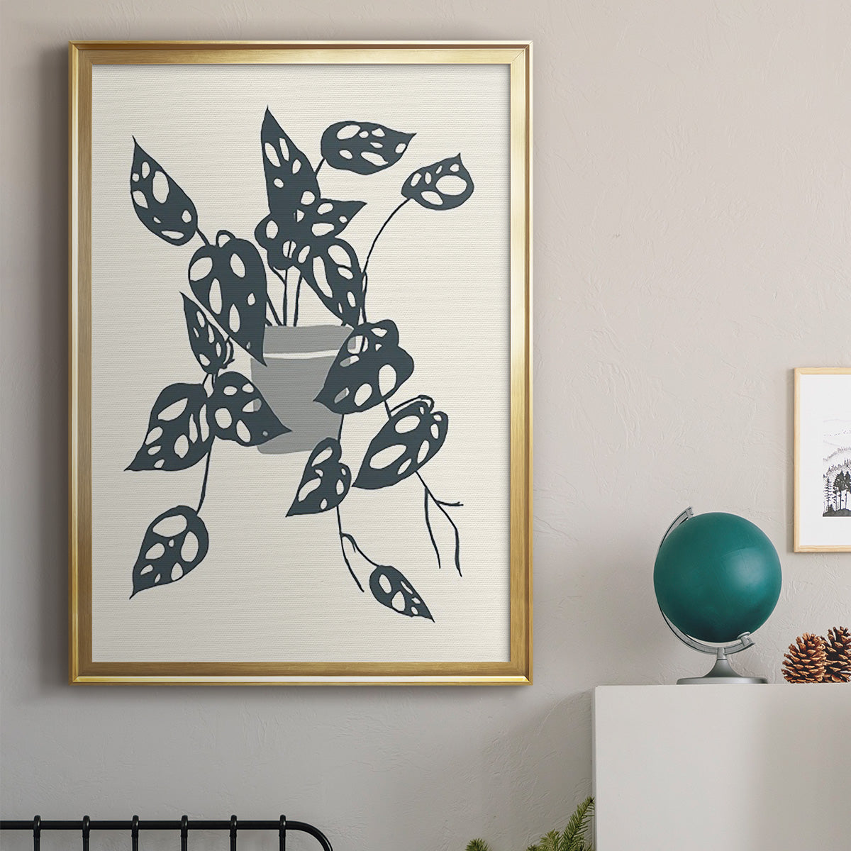 Growing Leaves IV Premium Framed Print - Ready to Hang