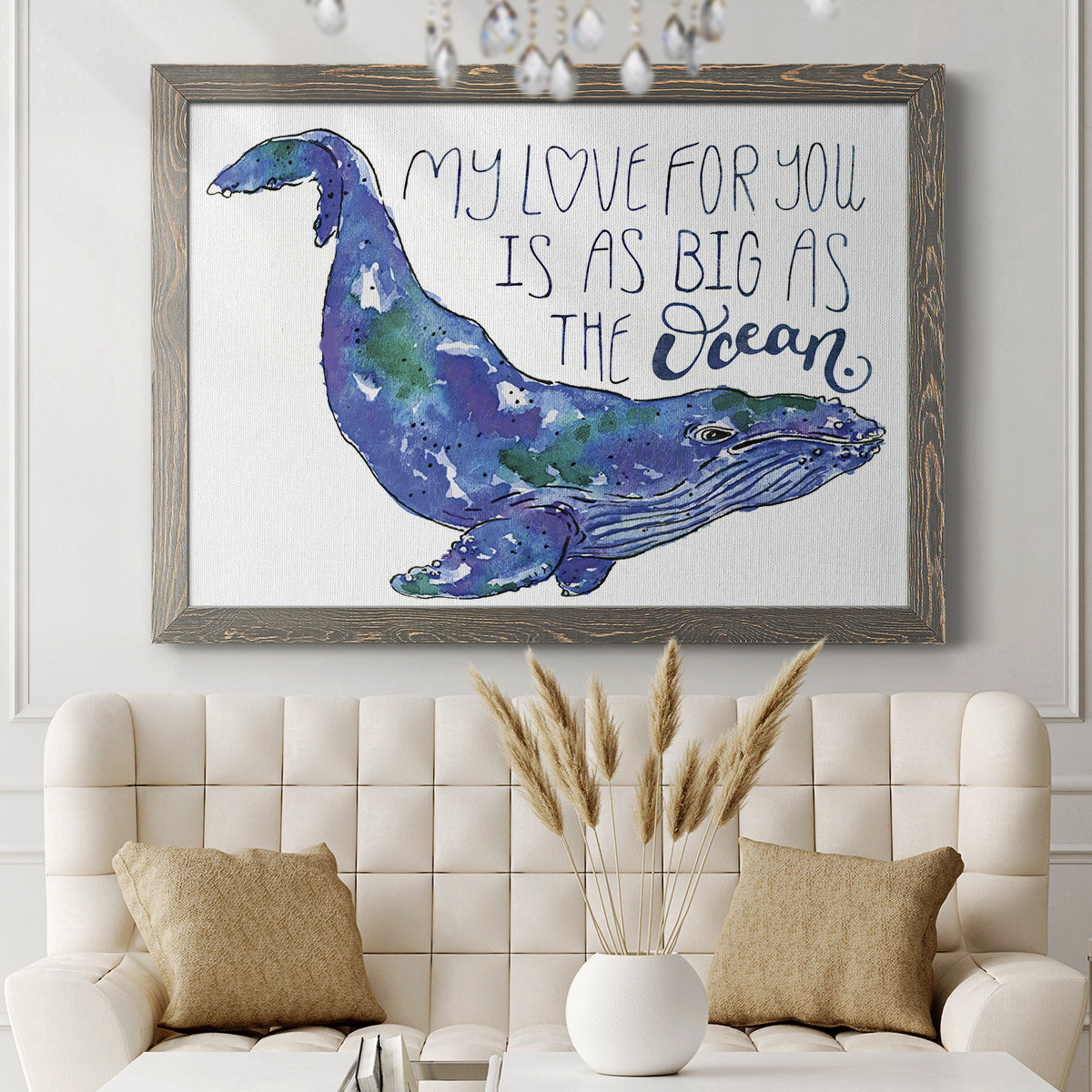 Whale Love II-Premium Framed Canvas - Ready to Hang