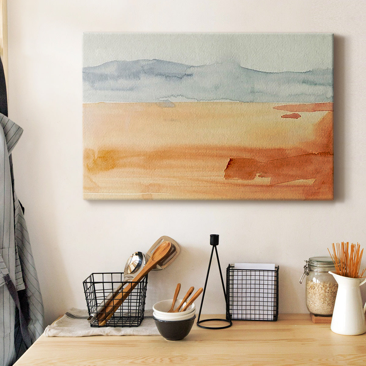 Ash Blue Horizon II Premium Gallery Wrapped Canvas - Ready to Hang