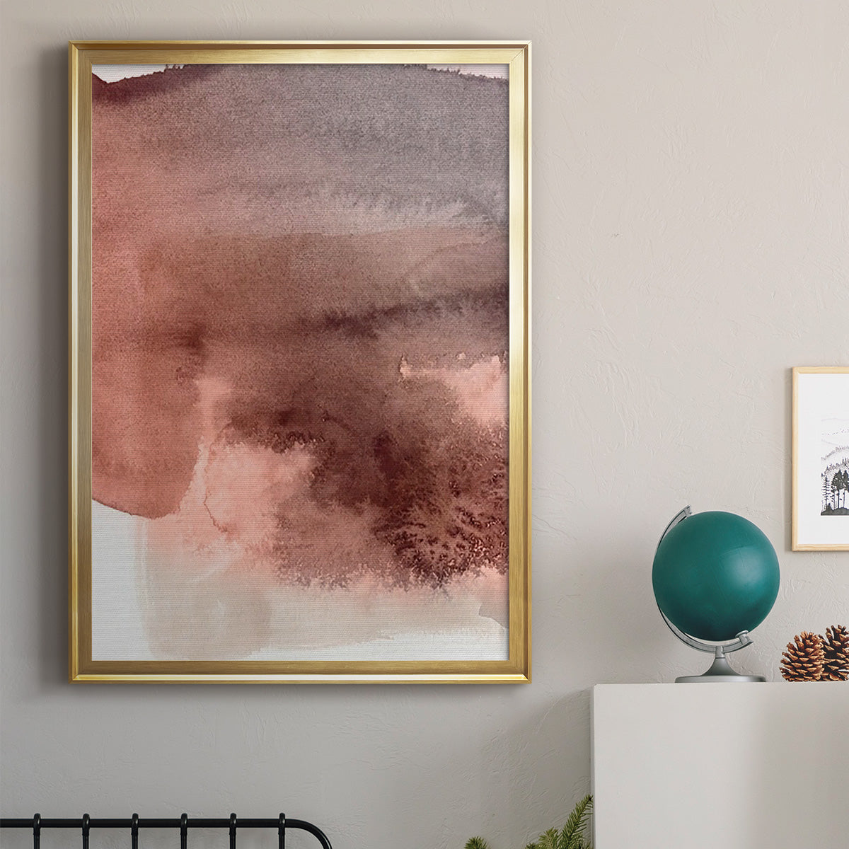 Red Ochre Abstract II Premium Framed Print - Ready to Hang