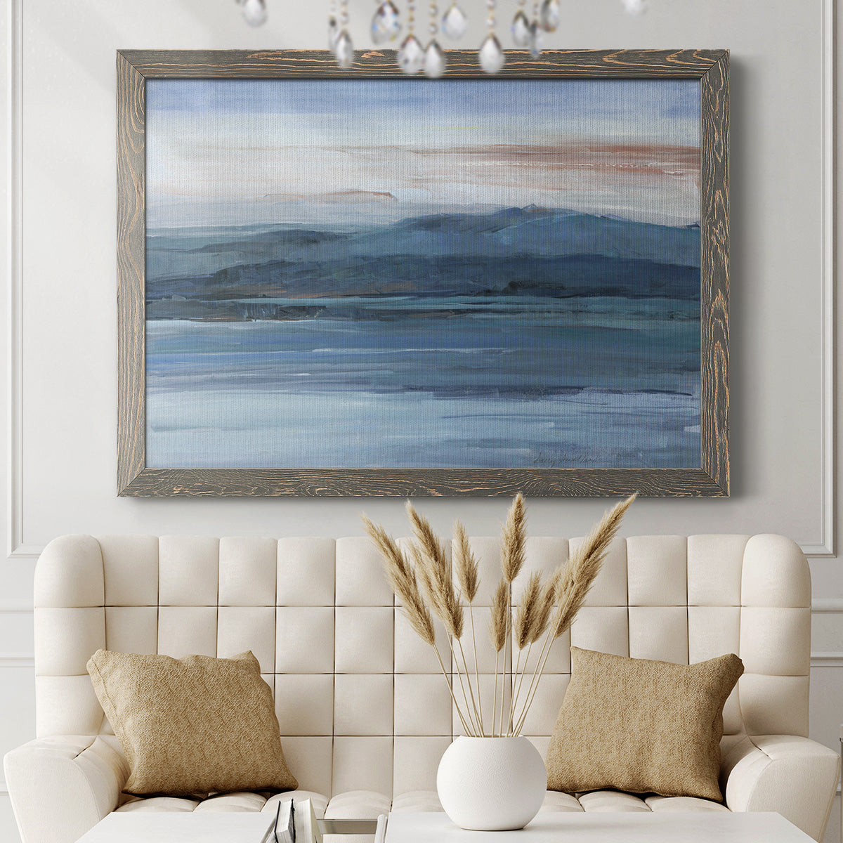 Across The Lake-Premium Framed Canvas - Ready to Hang