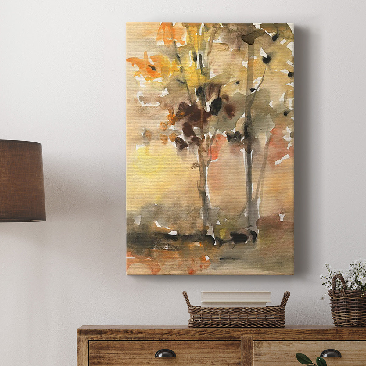 Fall Foliage Watercolor II Premium Gallery Wrapped Canvas - Ready to Hang