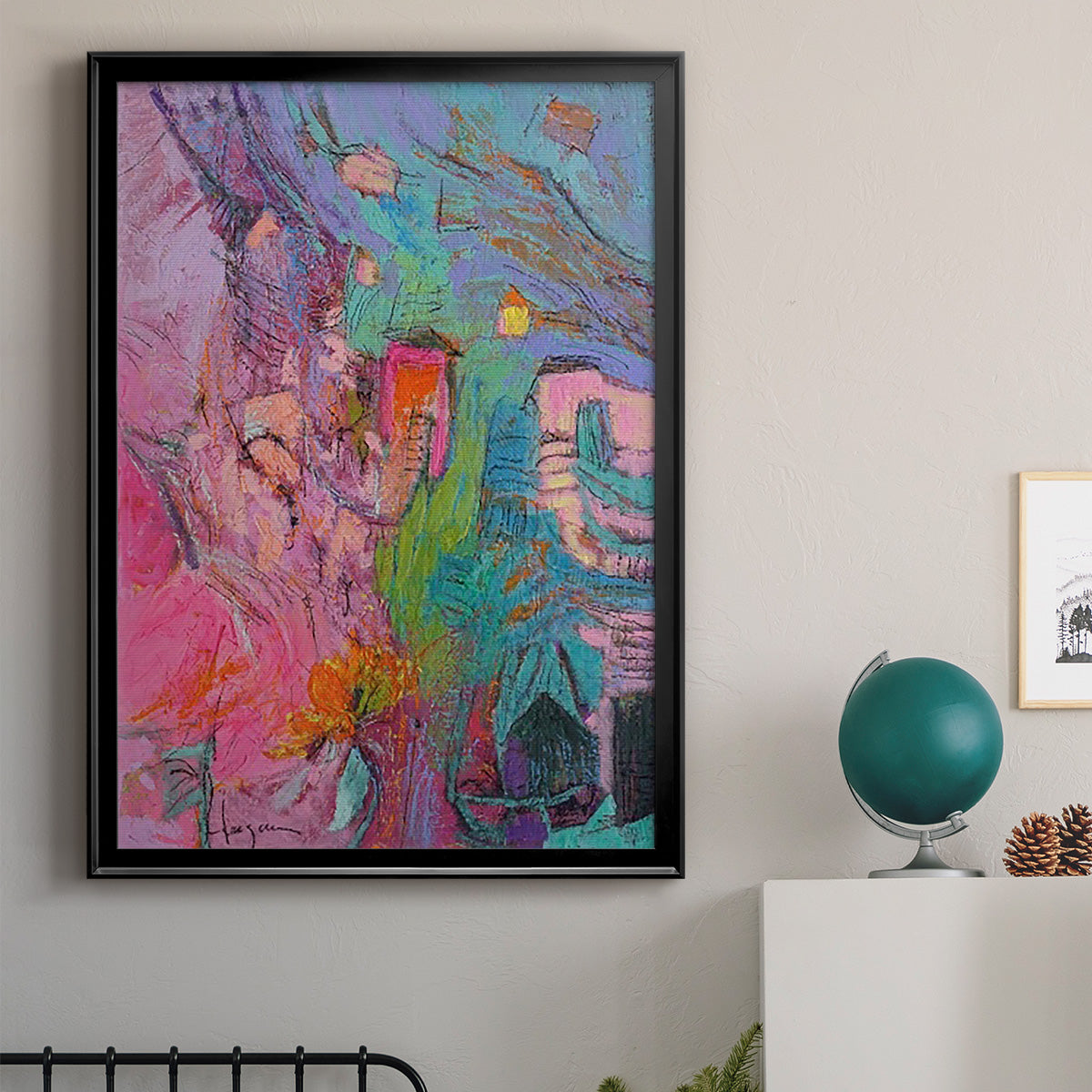 My Pink House Premium Framed Print - Ready to Hang