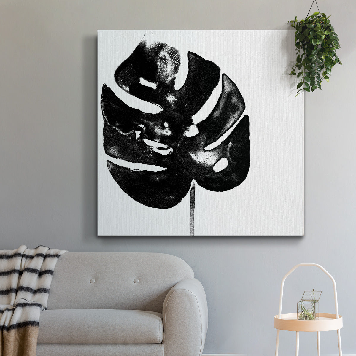 Monochrome Tropic I-Premium Gallery Wrapped Canvas - Ready to Hang