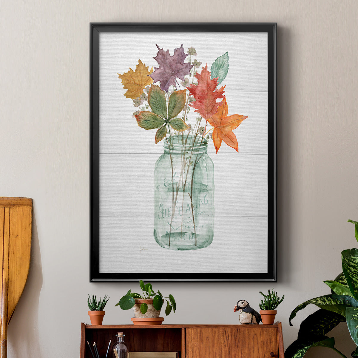 Harvest Home Leaves I Premium Framed Print - Ready to Hang