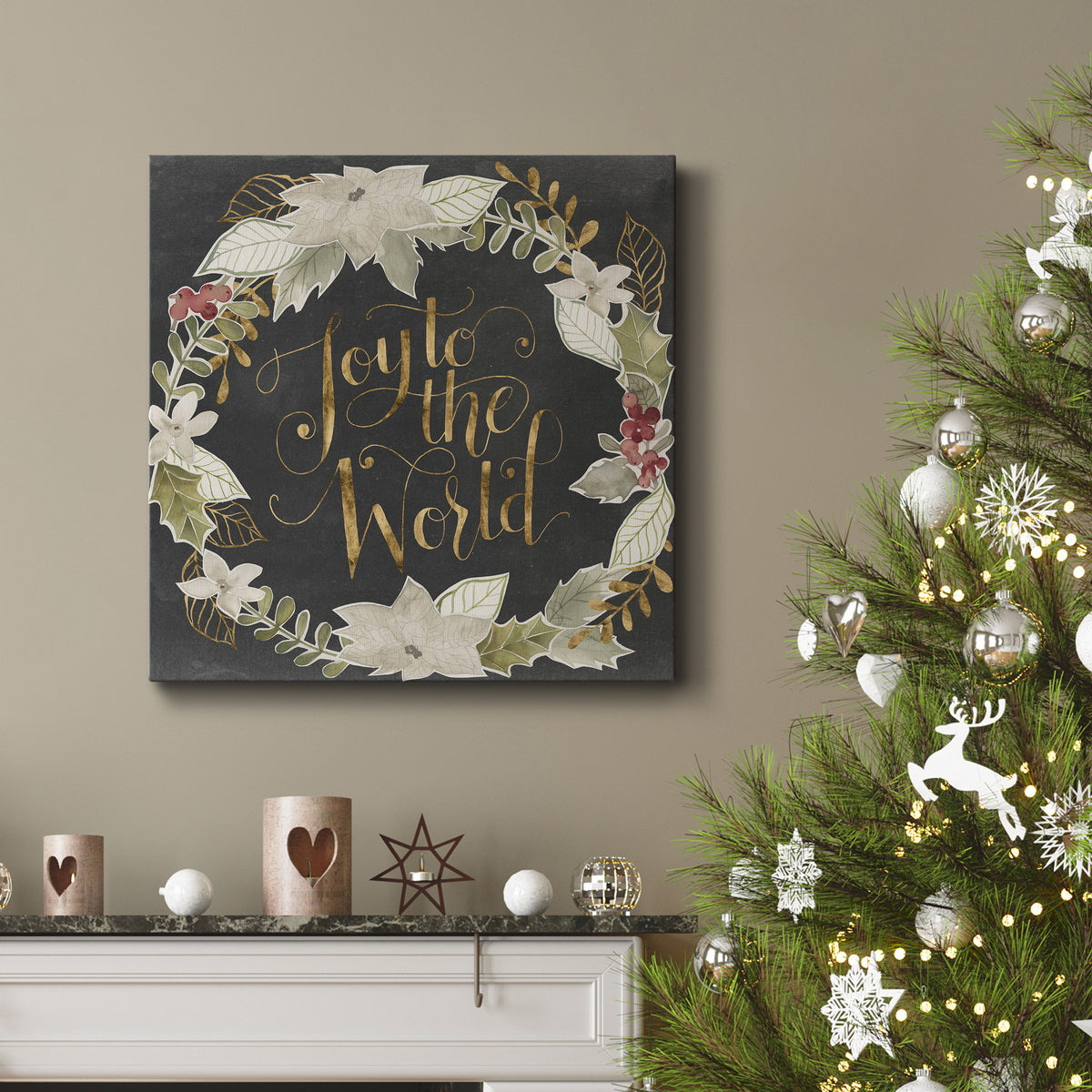 Gilded Christmas II-Premium Gallery Wrapped Canvas - Ready to Hang