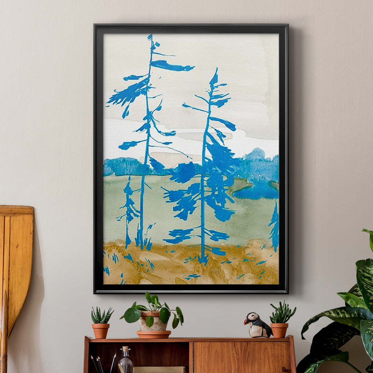 Cerulean Spruce I Premium Framed Print - Ready to Hang