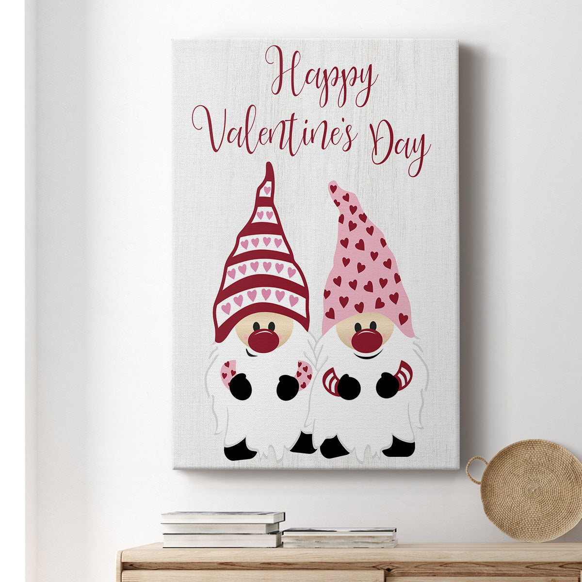 Valentines Gnomes Premium Gallery Wrapped Canvas - Ready to Hang