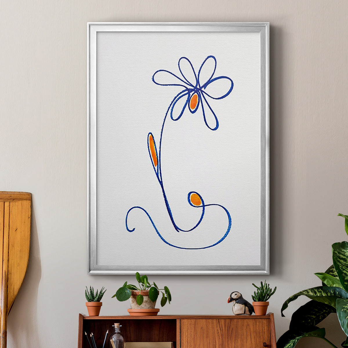 Wobbly Blooms II Premium Framed Print - Ready to Hang
