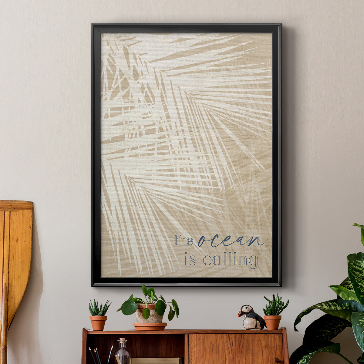 Ocean Calling Palms Premium Framed Print - Ready to Hang