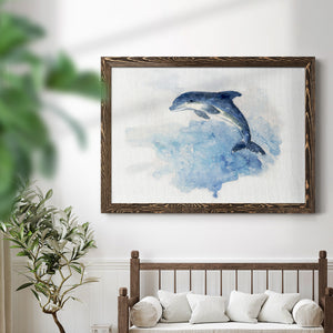 Wave Jumping-Premium Framed Canvas - Ready to Hang