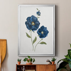 Blue Poppies Premium Framed Print - Ready to Hang