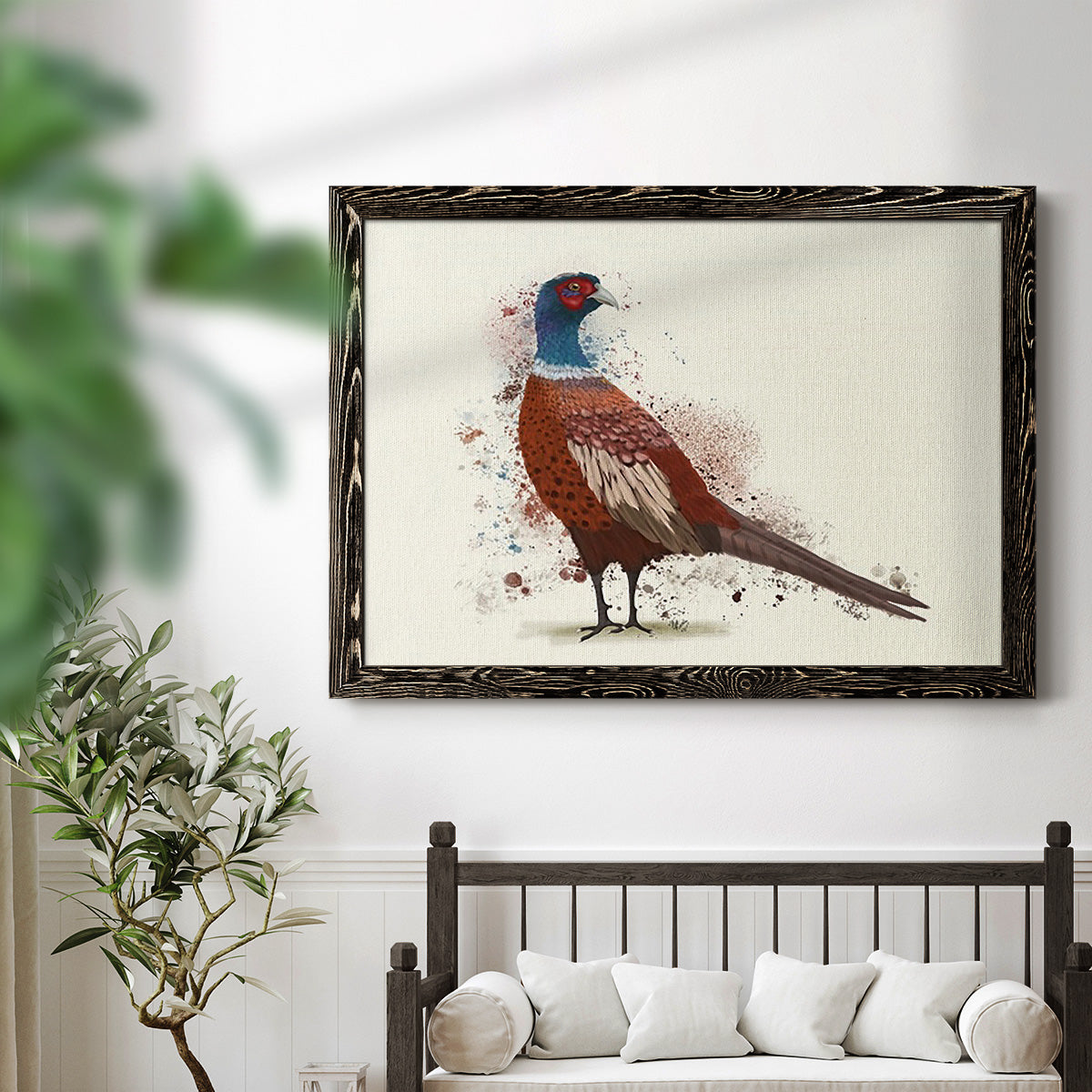 Pheasant Splash 5-Premium Framed Canvas - Ready to Hang