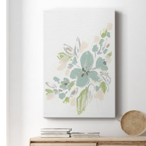 Seafoam Petals II Premium Gallery Wrapped Canvas - Ready to Hang