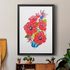 Brilliant Poppies I Premium Framed Print - Ready to Hang