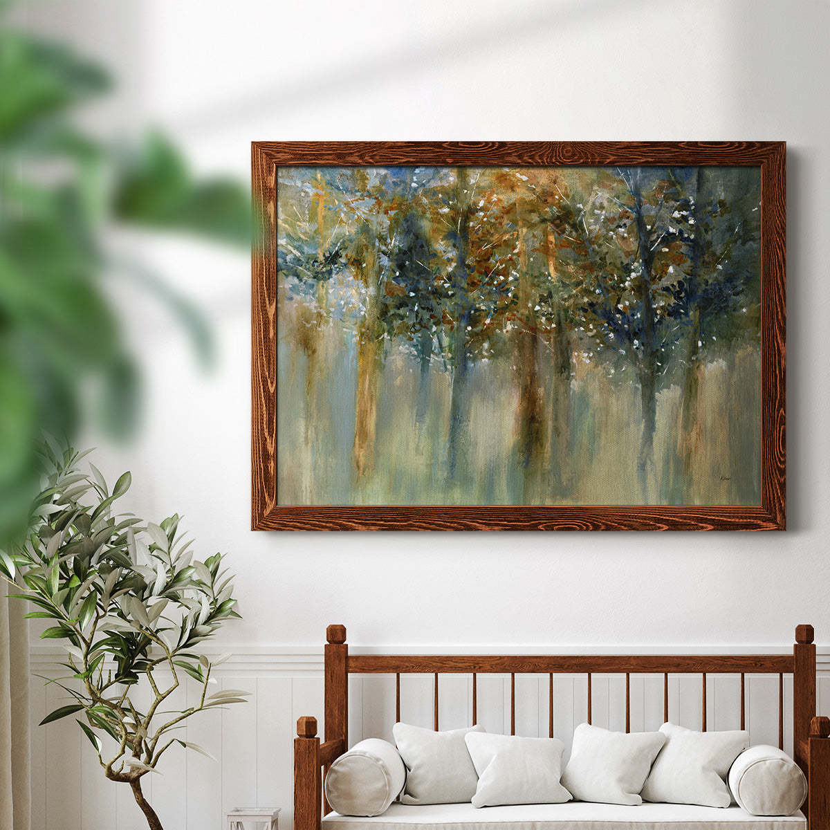 Rustic Leaves II-Premium Framed Canvas - Ready to Hang