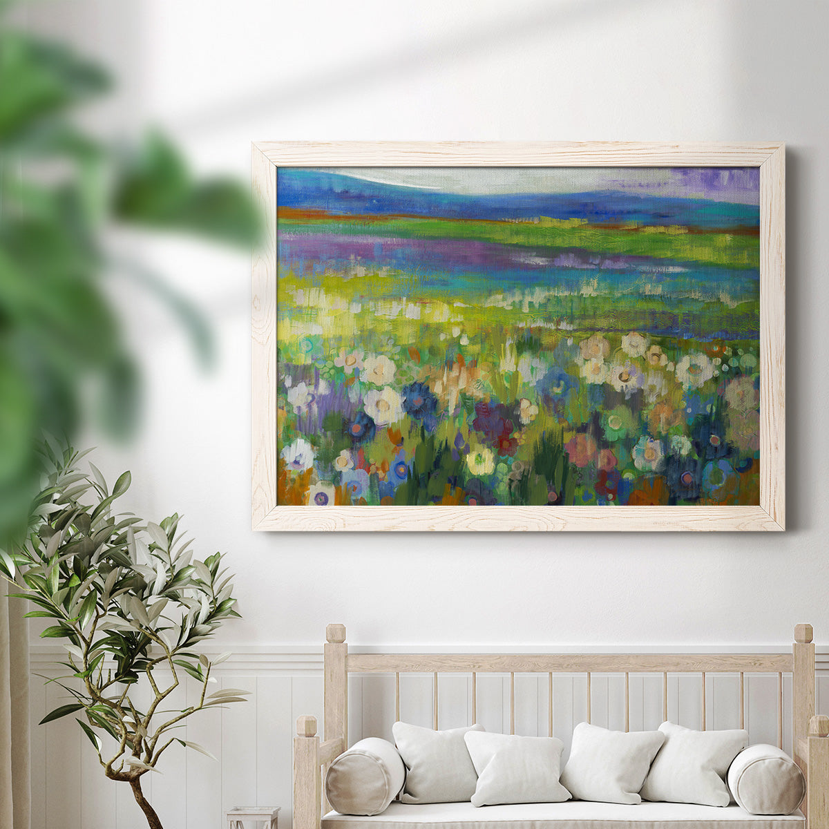 Flowerfields-Premium Framed Canvas - Ready to Hang