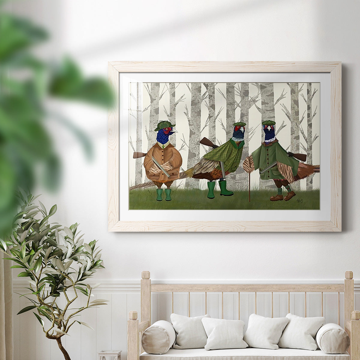 Pheasant Shooting Party Group 2-Premium Framed Print - Ready to Hang