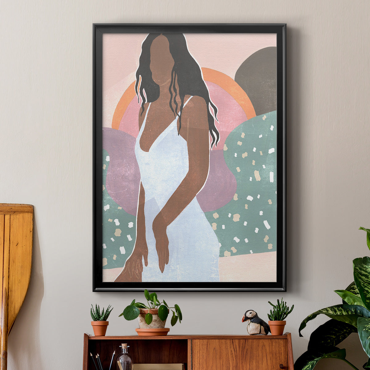 Curly Lady I Premium Framed Print - Ready to Hang