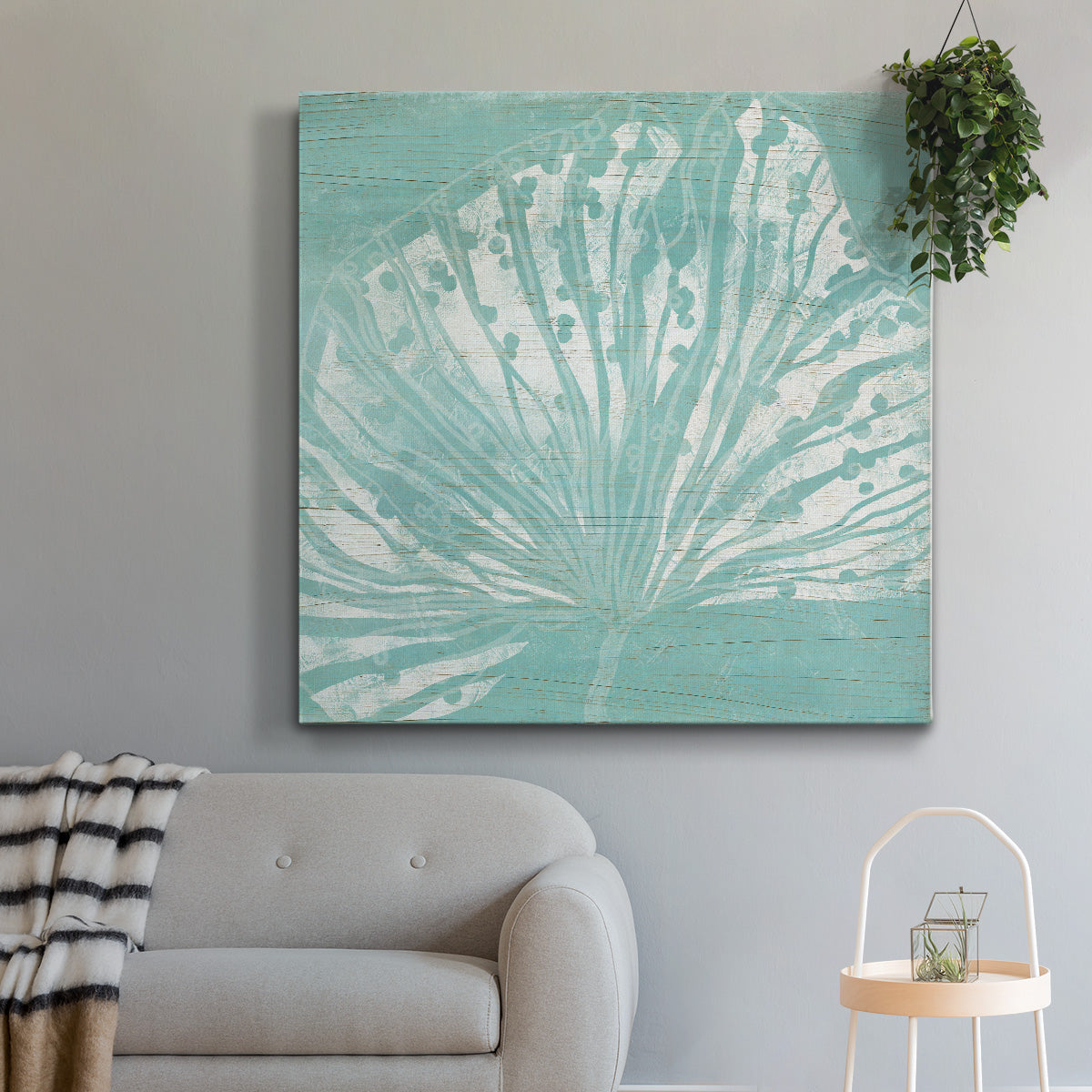 Cerulean Sea Coral III-Premium Gallery Wrapped Canvas - Ready to Hang
