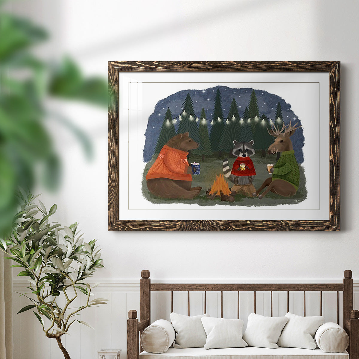 Campfire Hot Chocolate-Premium Framed Print - Ready to Hang