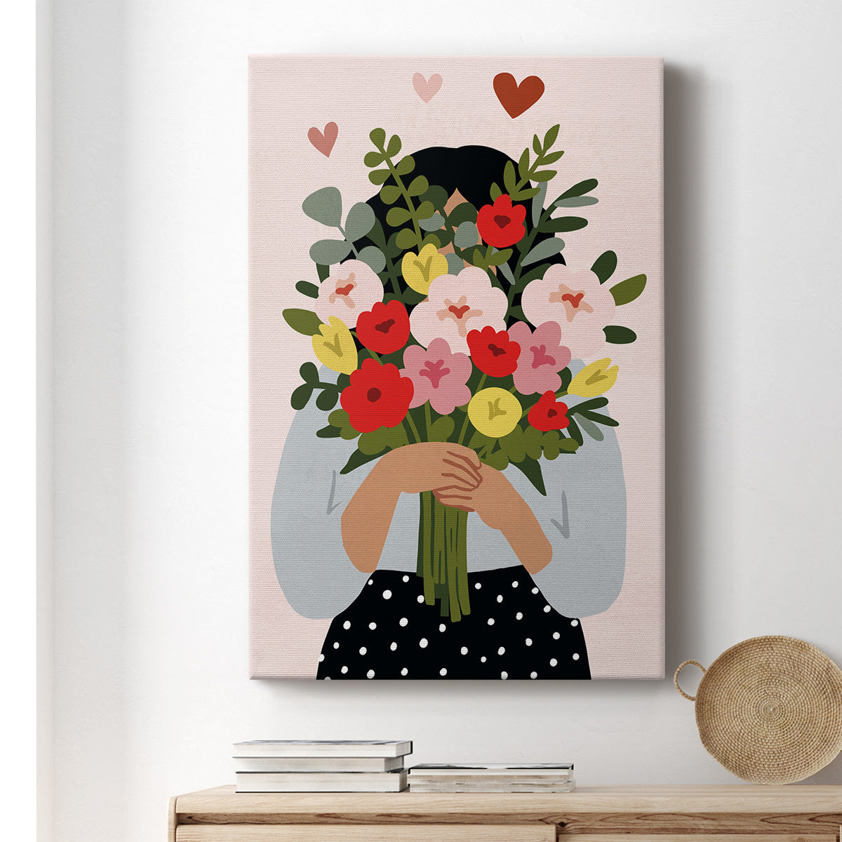 Darling Valentine Collection B Premium Gallery Wrapped Canvas - Ready to Hang